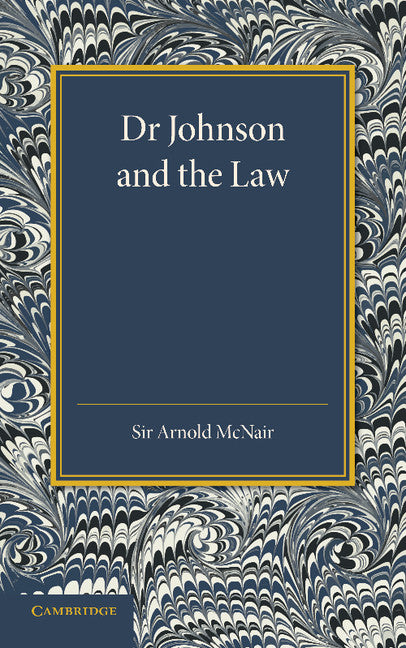 Dr Johnson and the Law (Paperback / softback) 9781107631342
