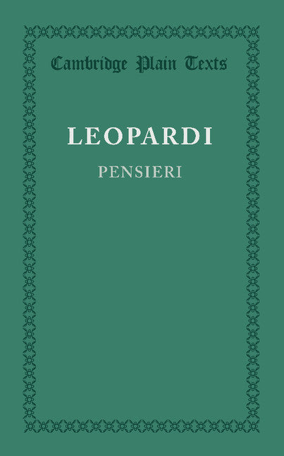 Pensieri (Paperback / softback) 9781107631441