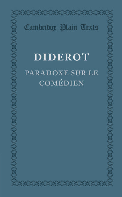 Paradoxe sur le Comedien (Paperback / softback) 9781107638563