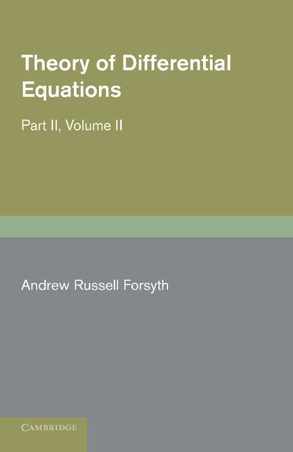 Theory of Differential Equations; Ordinary Equations, Not Linear (Paperback / softback) 9781107640252