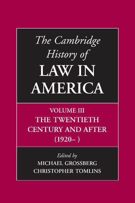 The Cambridge History of Law in America (Paperback / softback) 9781107640887