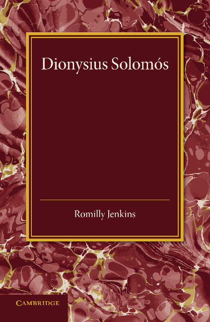 Dionysius Solomós (Paperback / softback) 9781107644274
