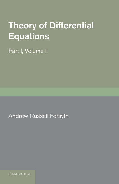 Theory of Differential Equations; Exact Equations and Pfaff's Problem (Paperback / softback) 9781107650244