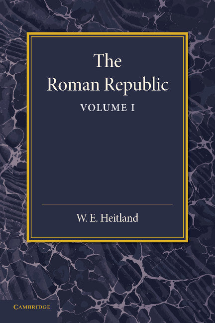 The Roman Republic: Volume 1 (Paperback / softback) 9781107653474