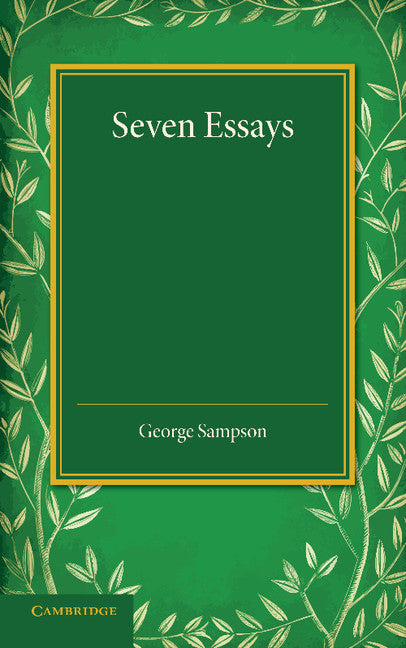 Seven Essays (Paperback / softback) 9781107660816