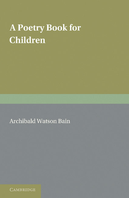 A Poetry Book for Children (Paperback / softback) 9781107661479