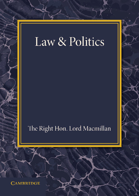 Law and Politics (Paperback / softback) 9781107671102