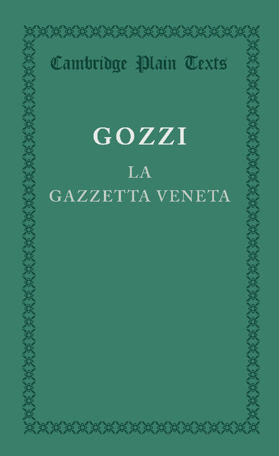 La gazzetta veneta (Paperback / softback) 9781107676640