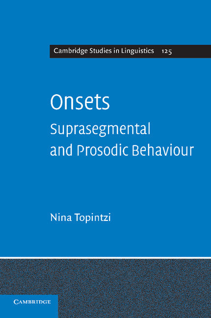 Onsets; Suprasegmental and Prosodic Behaviour (Paperback / softback) 9781107686076