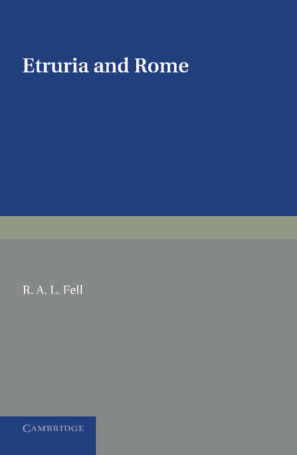 Etruria and Rome (Paperback / softback) 9781107687011