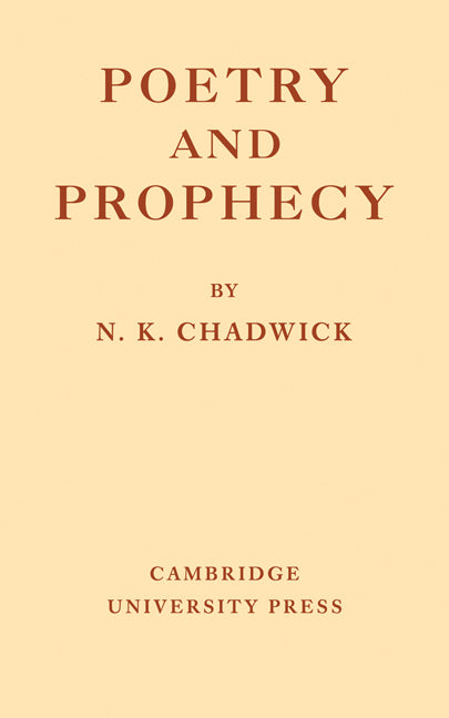 Poetry and Prophecy (Paperback / softback) 9781107689510