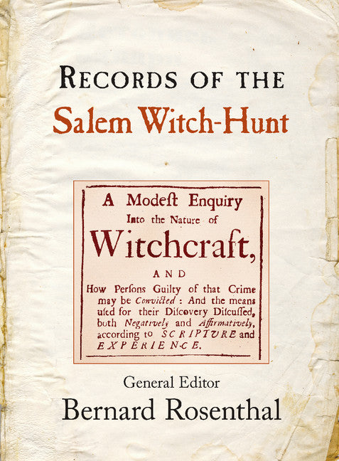 Records of the Salem Witch-Hunt (Paperback / softback) 9781107689619