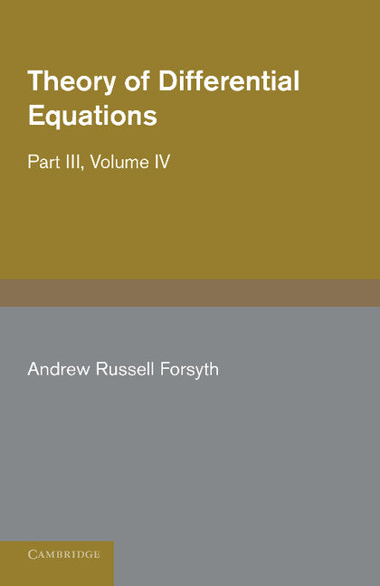 Theory of Differential Equations; Ordinary Linear Equations (Paperback / softback) 9781107696815