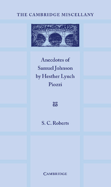 Anecdotes of Samuel Johnson (Paperback / softback) 9781107699151
