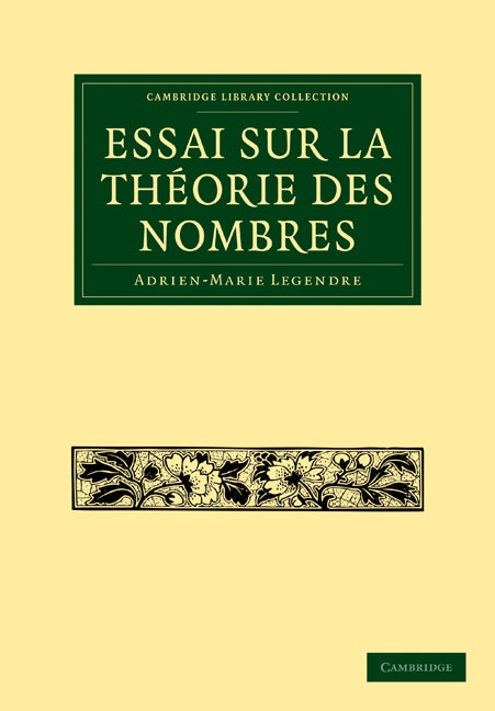 Essai sur la Théorie des Nombres (Paperback / softback) 9781108001731