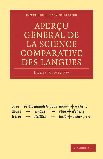 Aperçu général de la science comparative des langues (Paperback / softback) 9781108006699