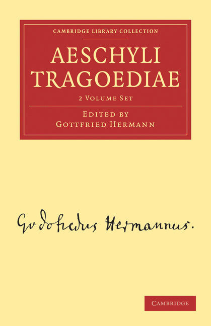 Aeschyli Tragoediae 2 Volume Paperback Set (Multiple-component retail product) 9781108016230