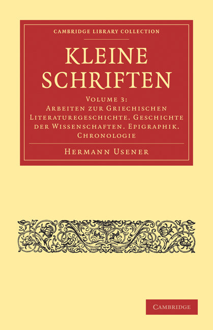 Kleine Schriften (Paperback / softback) 9781108017251