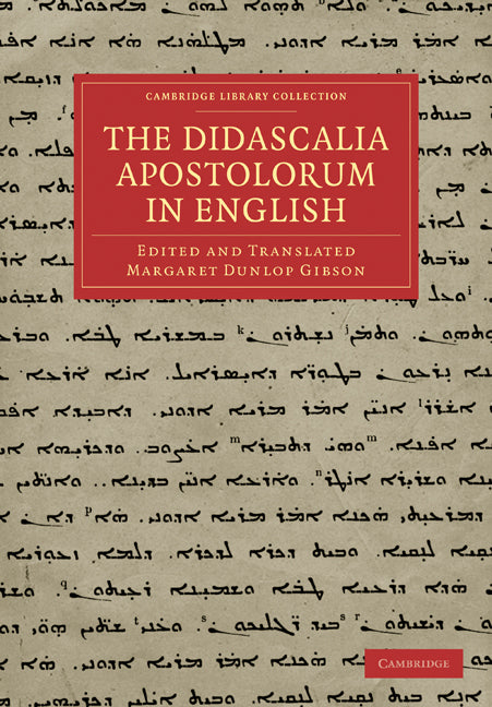 The Didascalia Apostolorum in English (Paperback / softback) 9781108018975