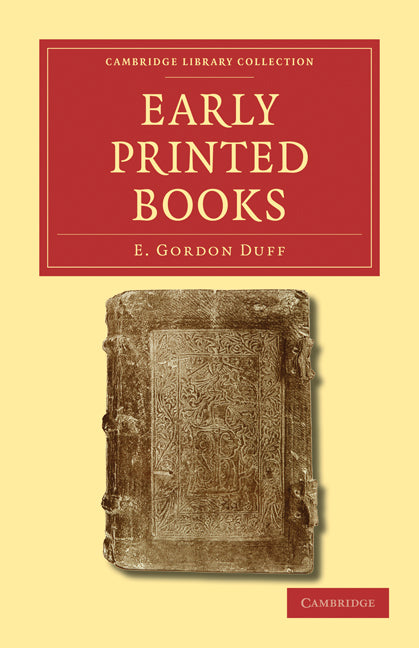 Early Printed Books (Paperback / softback) 9781108026741