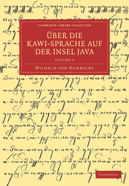 Über die Kawi-sprache auf der Insel Java (Paperback / softback) 9781108031554