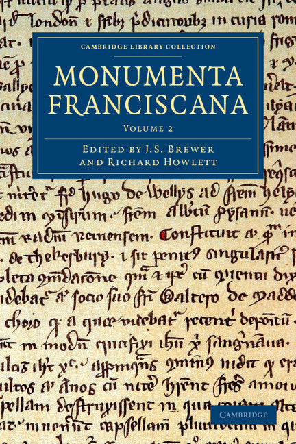 Monumenta Franciscana (Paperback / softback) 9781108042697