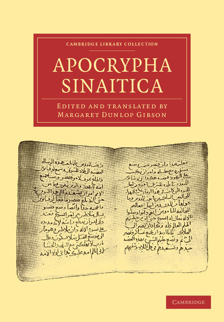 Apocrypha Sinaitica (Paperback / softback) 9781108043465