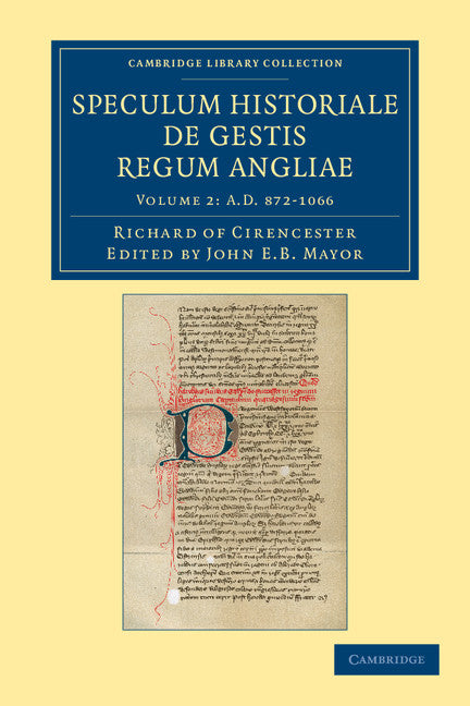 Ricardi de Cirencestria speculum historiale de gestis regum Angliae (Paperback / softback) 9781108046992