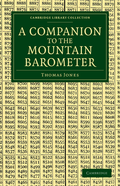 A Companion to the Mountain Barometer (Paperback / softback) 9781108049375