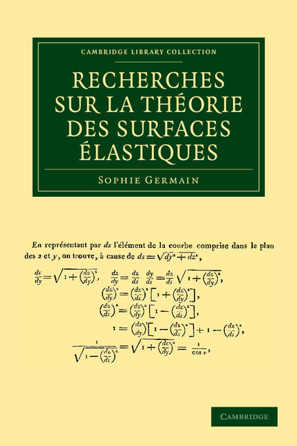 Recherches sur la théorie des surfaces élastiques (Paperback / softback) 9781108050371