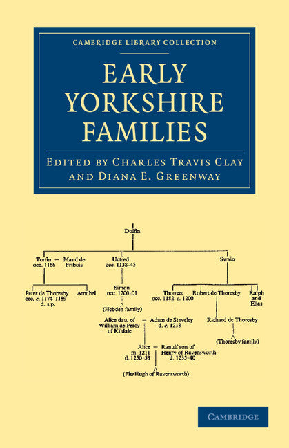 Early Yorkshire Families (Paperback / softback) 9781108058377