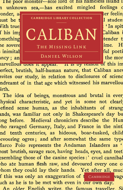 Caliban; The Missing Link (Paperback / softback) 9781108063678