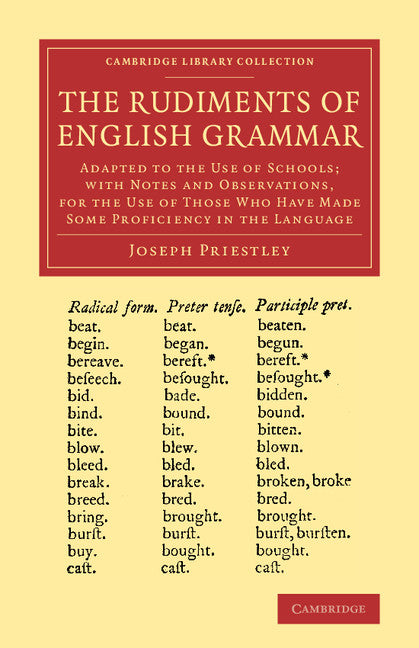 The Rudiments of English Grammar; Adapted to the Use of Schools; with Notes and Observations, for the Use of Those Who Have Made Some Proficiency in the Language (Paperback / softback) 9781108065887