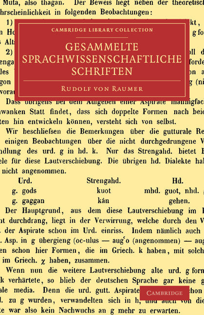 Gesammelte sprachwissenschaftliche Schriften (Paperback / softback) 9781108067881