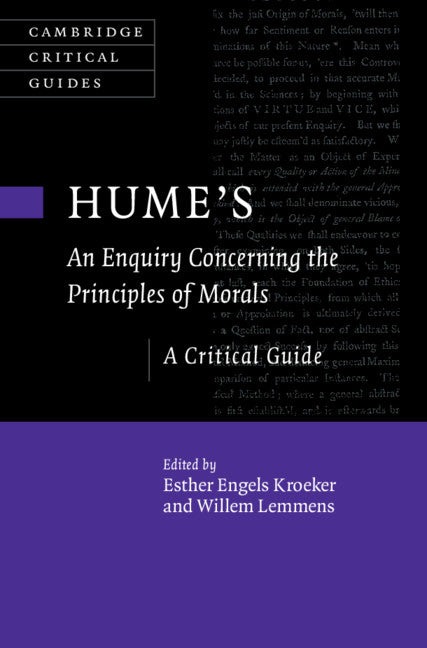 Hume's An Enquiry Concerning the Principles of Morals; A Critical Guide (Hardback) 9781108422871