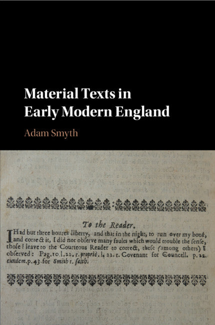 Material Texts in Early Modern England (Paperback / softback) 9781108431774