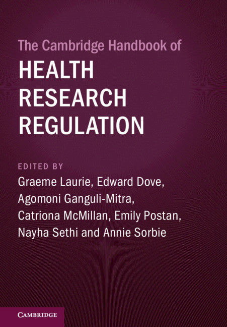 The Cambridge Handbook of Health Research Regulation (Hardback) 9781108475976