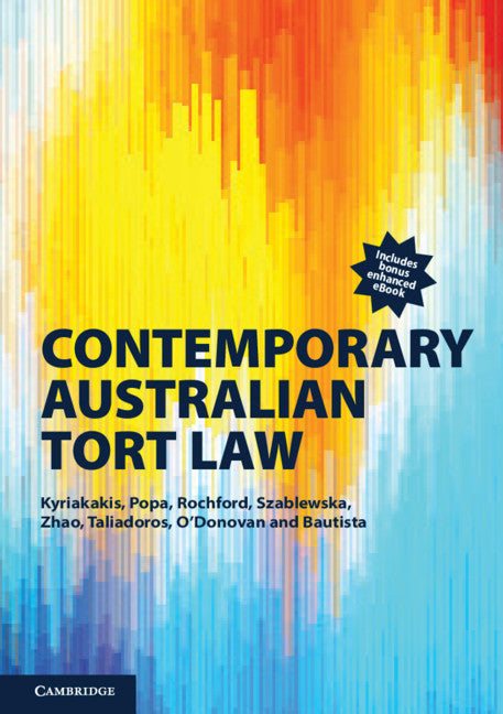 Contemporary Australian Tort Law (Multiple-component retail product) 9781108626255