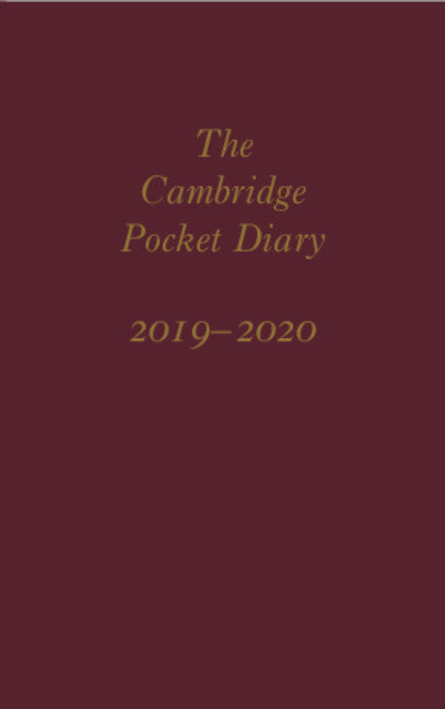 The Cambridge Pocket Diary, 2019–2020 (Diary or journal) 9781108708708