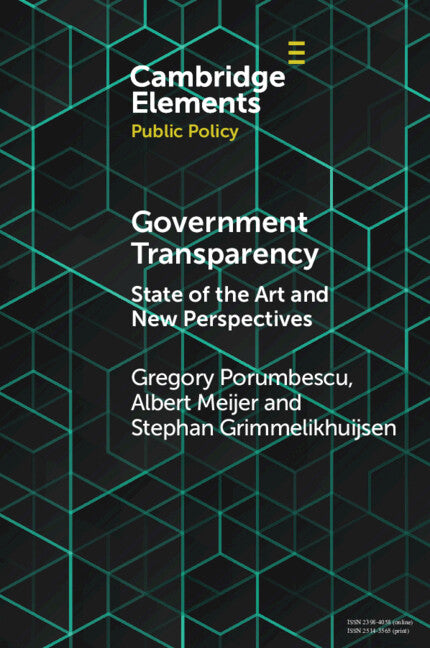 Government Transparency; State of the Art and New Perspectives (Paperback / softback) 9781108728997