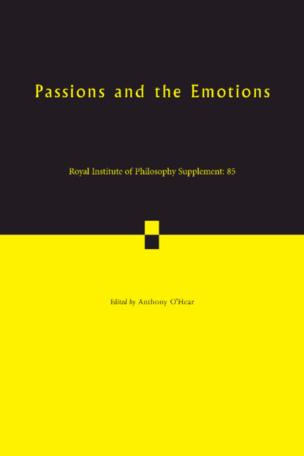Passions and the Emotions: Volume 85 (Paperback / softback) 9781108748049