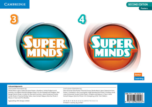 Super Minds Levels 3–4 Poster Pack British English (Poster) 9781108822046