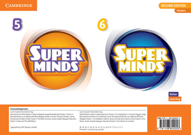 Super Minds Levels 5–6 Poster Pack British English (Poster) 9781108822053