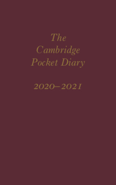 The Cambridge Pocket Diary 2020-2021 (Diary or journal) 9781108824835