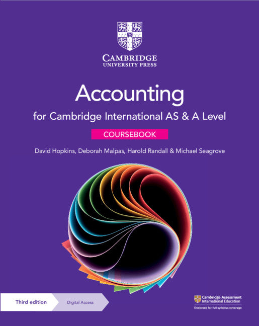 Cambridge International AS & A Level Accounting Coursebook with Digital Access (2 Years) (Multiple-component retail product) 9781108902922