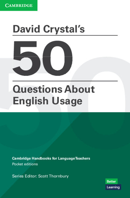 David Crystal's 50 Questions About English Usage Pocket Editions (Paperback / softback) 9781108959186