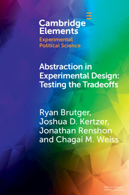 Abstraction in Experimental Design; Testing the Tradeoffs (Paperback / softback) 9781108995597