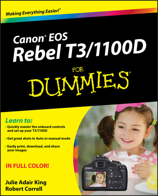 Canon EOS Rebel T3/1100D For Dummies (Paperback / softback) 9781118094976