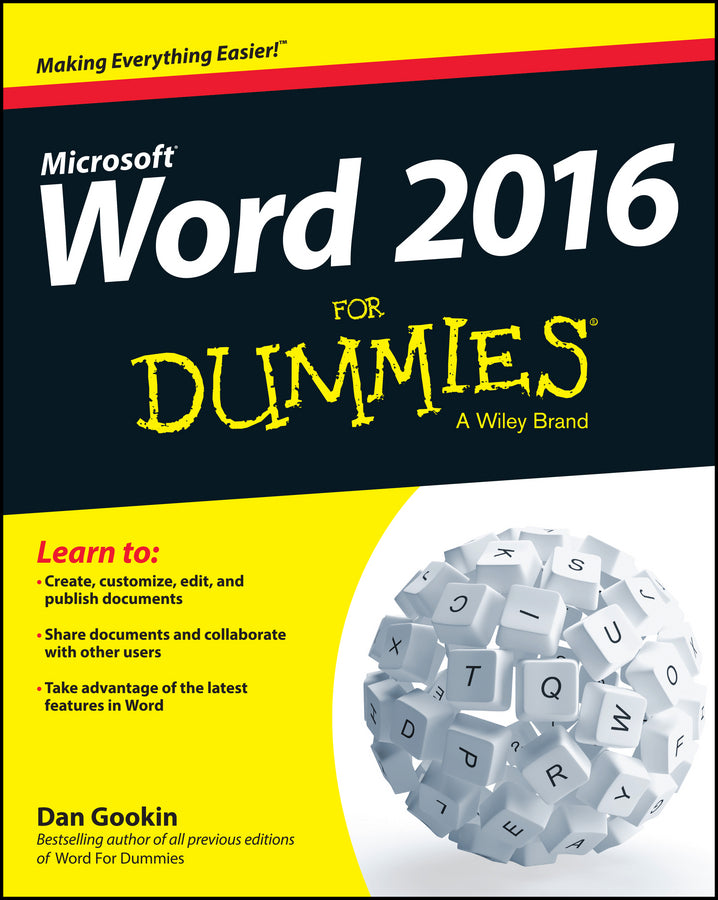 Word 2016 For Dummies (Paperback / softback) 9781119076896