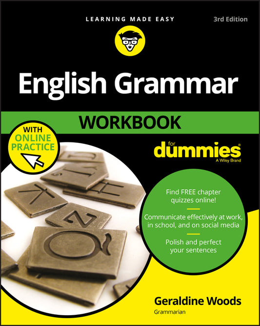 English Grammar Workbook For Dummies, 3rd Edition with Online Practice (Paperback / softback) 9781119455394